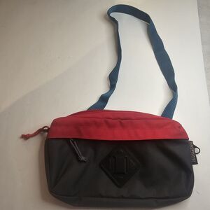 Jansport Fanny Pack Waist Belt Red Black Adjustable Unisex Outdoors Hiking L0200
